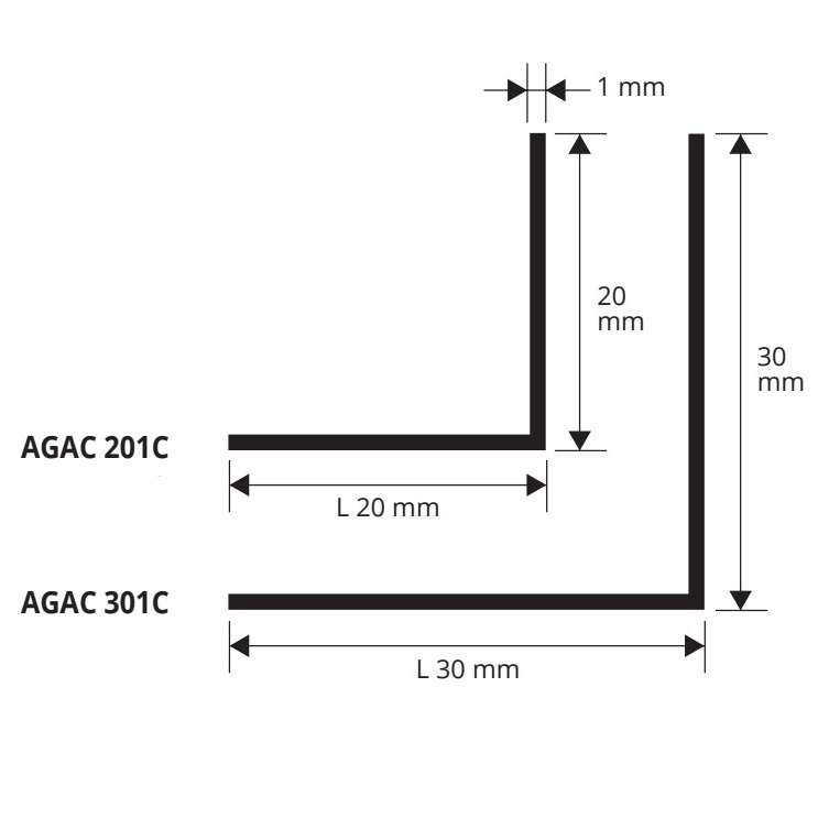 Угол Progress Profiles Равносторонний уголок AGAC 201 2 м. (нерж. сталь), полированный