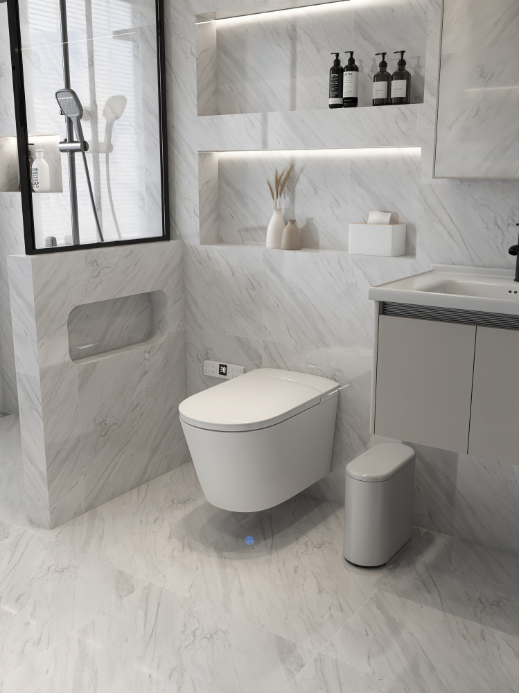 Унитаз-биде подвесной Abber Bequem AC1121S 59.5x39x37.5 (белый), электронный