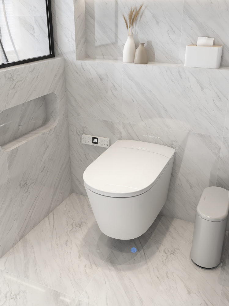 Унитаз-биде подвесной Abber Bequem AC1121S 59.5x39x37.5 (белый), электронный