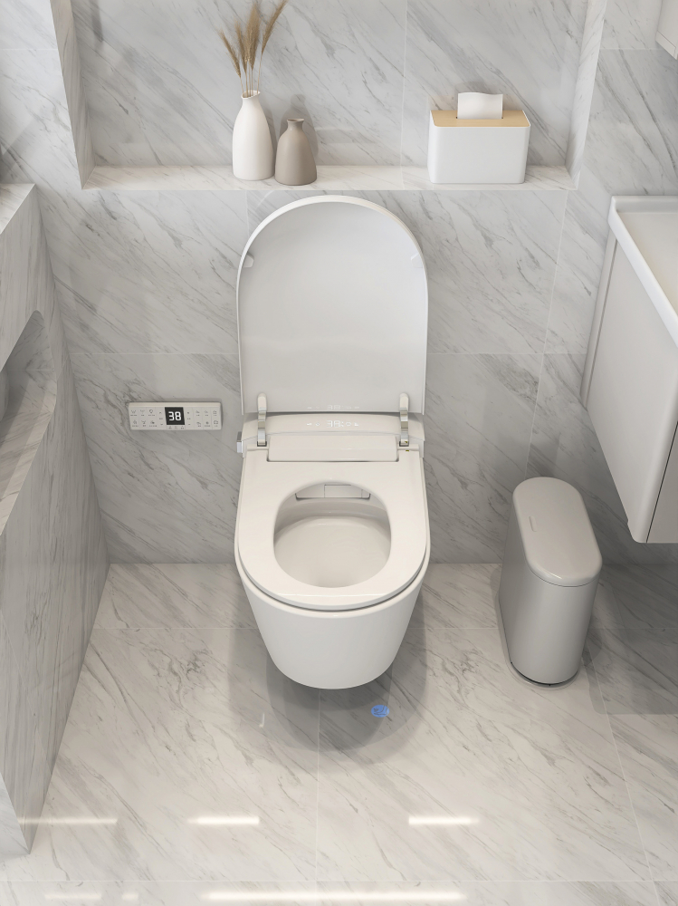 Унитаз-биде подвесной Abber Bequem AC1121S 59.5x39x37.5 (белый), электронный