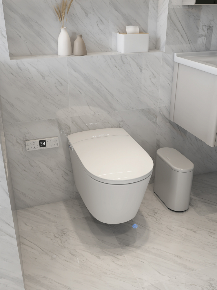 Унитаз-биде подвесной Abber Bequem AC1121S 59.5x39x37.5 (белый), электронный