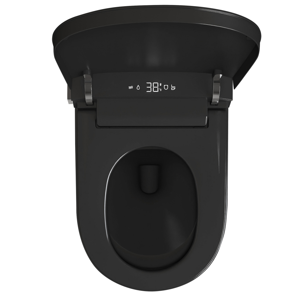 Унитаз-биде подвесной Abber Bequem AC1121SMB 59.5x39x37.5 (черный матовый), электронный