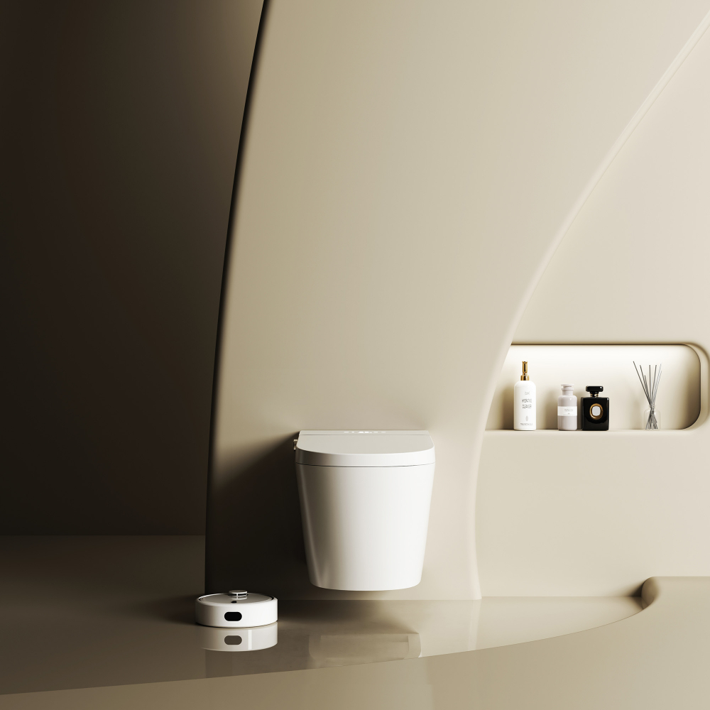 Унитаз-биде подвесной Abber Bequem AC1123SR 59x38x38.5 (белый), электронный