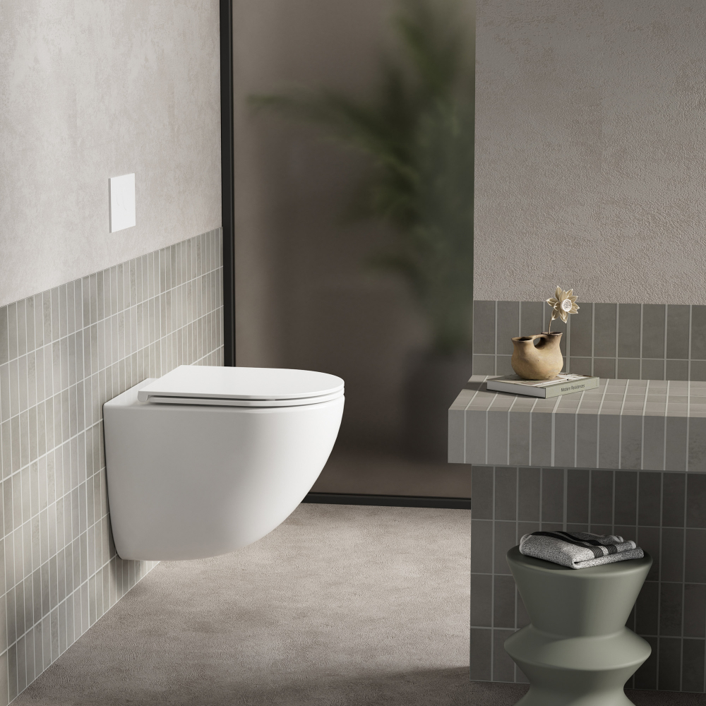 Унитаз подвесной Abber Bequem AC1131TC 49.5x36x38.5 (белый), смыв торнадо