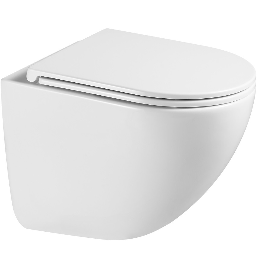 Унитаз подвесной Abber Bequem AC1131TC 49.5x36x38.5 (белый), смыв торнадо