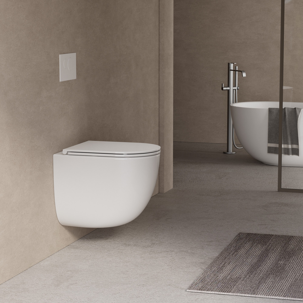 Унитаз подвесной Abber Bequem AC1132TC 52x36x40 (белый), смыв торнадо