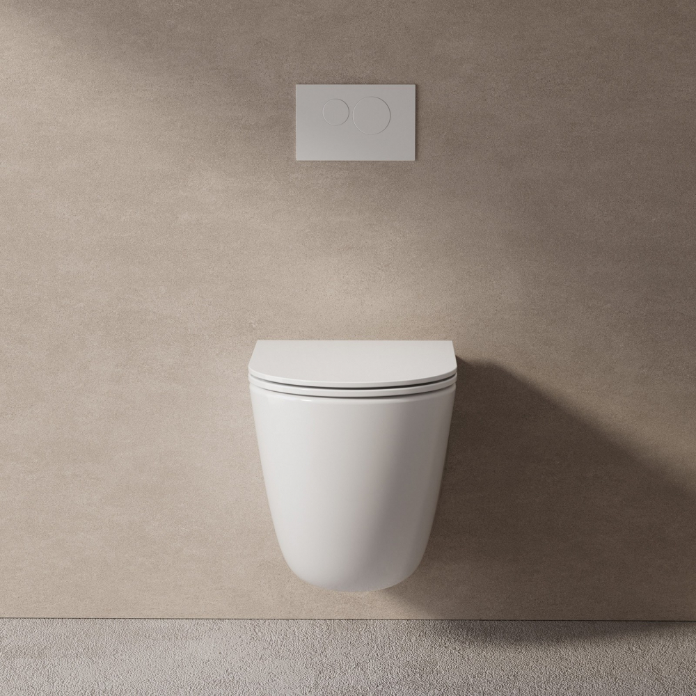 Унитаз подвесной Abber Bequem AC1132TC 52x36x40 (белый), смыв торнадо