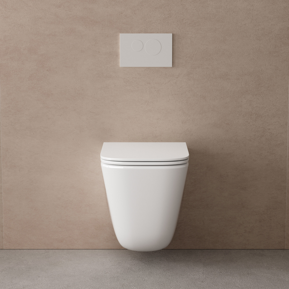 Унитаз подвесной Abber Rechteck AC1220TC 48.5x34.5x40 (белый), смыв торнадо