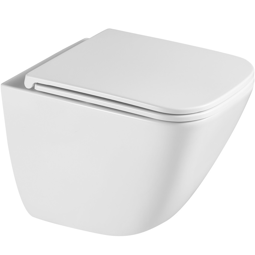 Унитаз подвесной Abber Rechteck AC1220TC 48.5x34.5x40 (белый), смыв торнадо