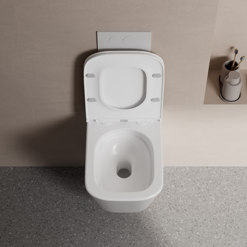 Унитаз подвесной Abber Rechteck AC1219TC 49x34x38.5 (белый), смыв торнадо