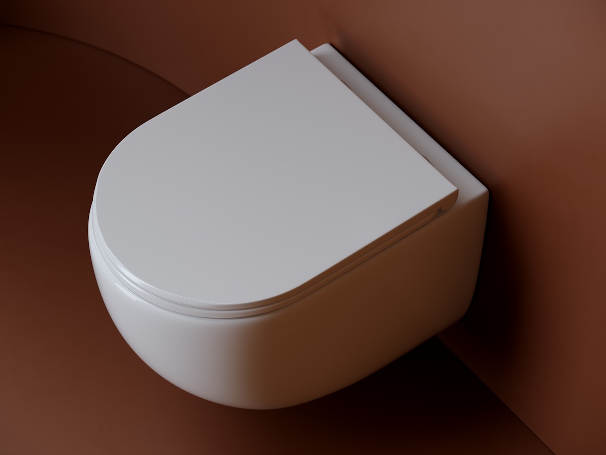 Унитаз подвесной Ceramicanova UP Rimless CN4007 49.5x36 (белый), безободковый, с сиденьем