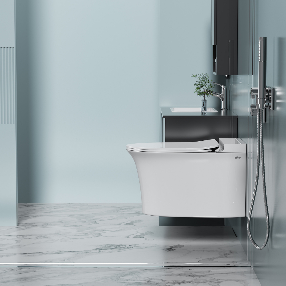 Унитаз подвесной с импульсным смывом Abber Bequem AC1124P 62.5x38x33 (белый)