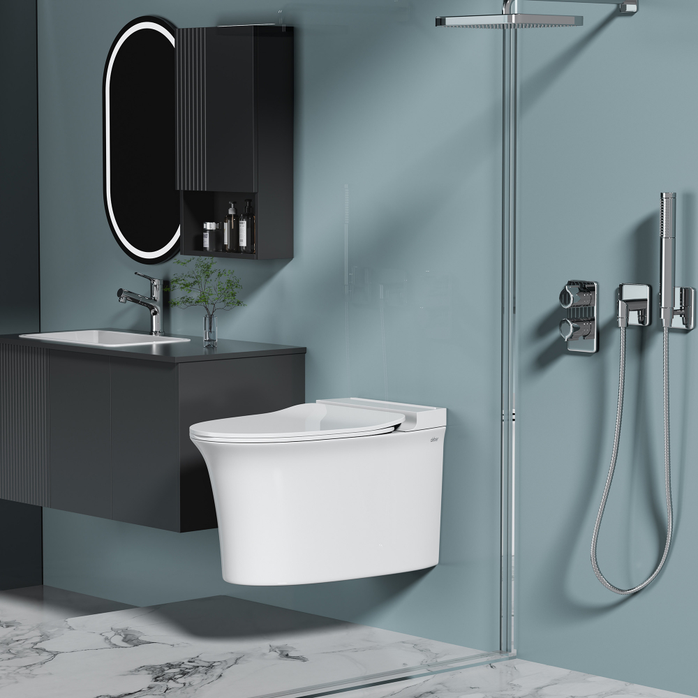 Унитаз подвесной с импульсным смывом Abber Bequem AC1124P 62.5x38x33 (белый)