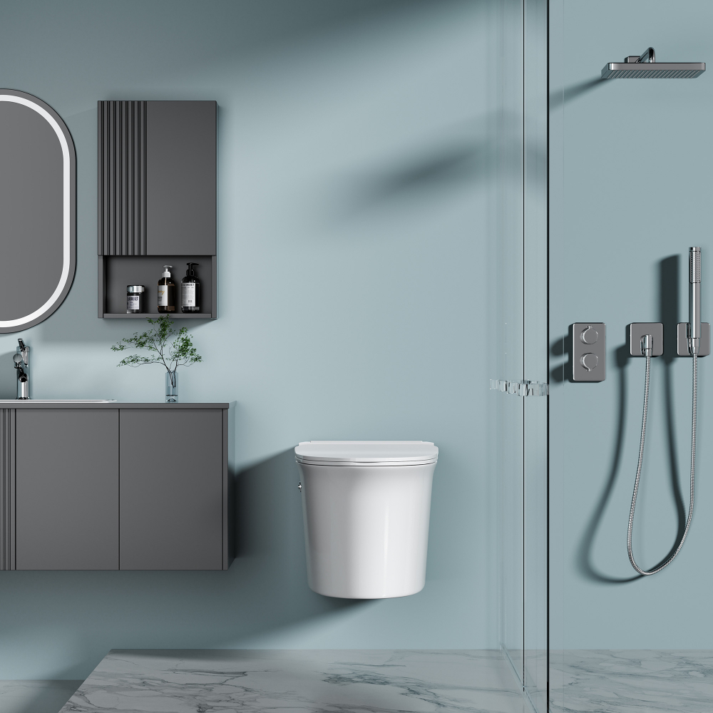 Унитаз подвесной с импульсным смывом Abber Bequem AC1124P 62.5x38x33 (белый)