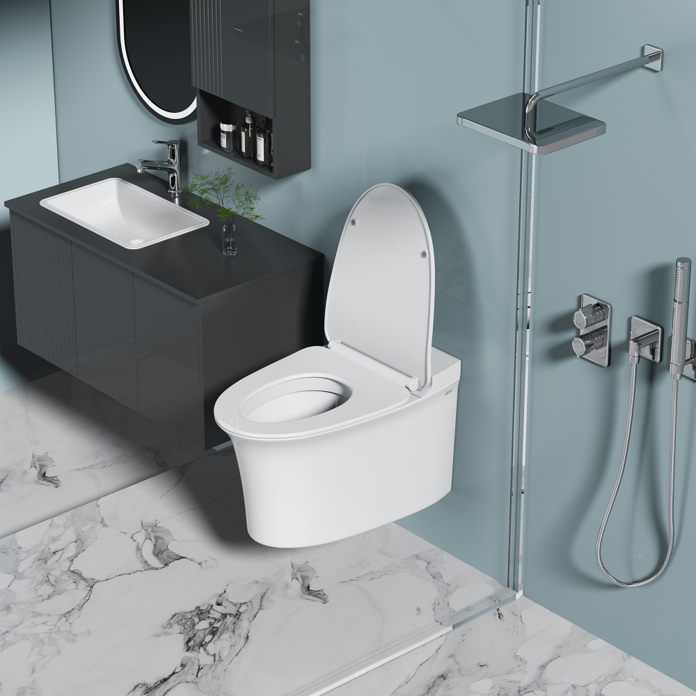 Унитаз подвесной с импульсным смывом Abber Bequem AC1124P 62.5x38x33 (белый)