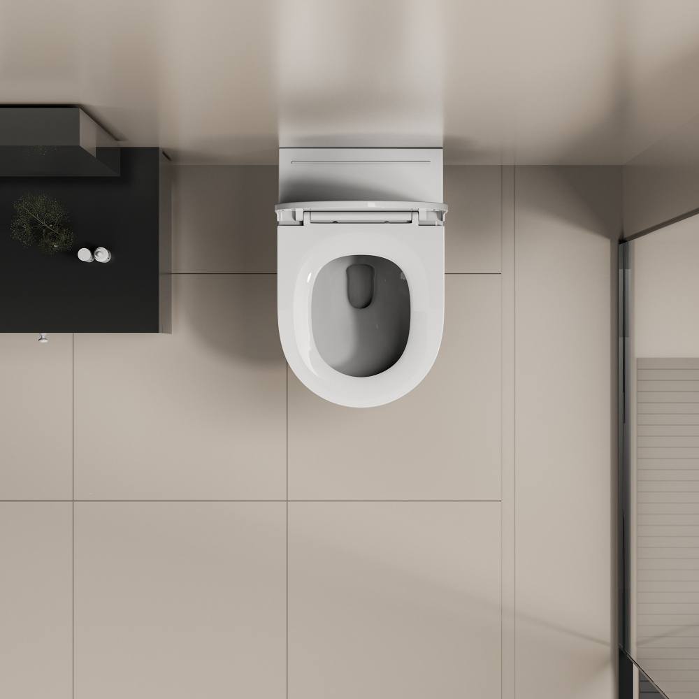 Унитаз подвесной с импульсным смывом Abber Bequem AC1126P 58x36x35 (белый)