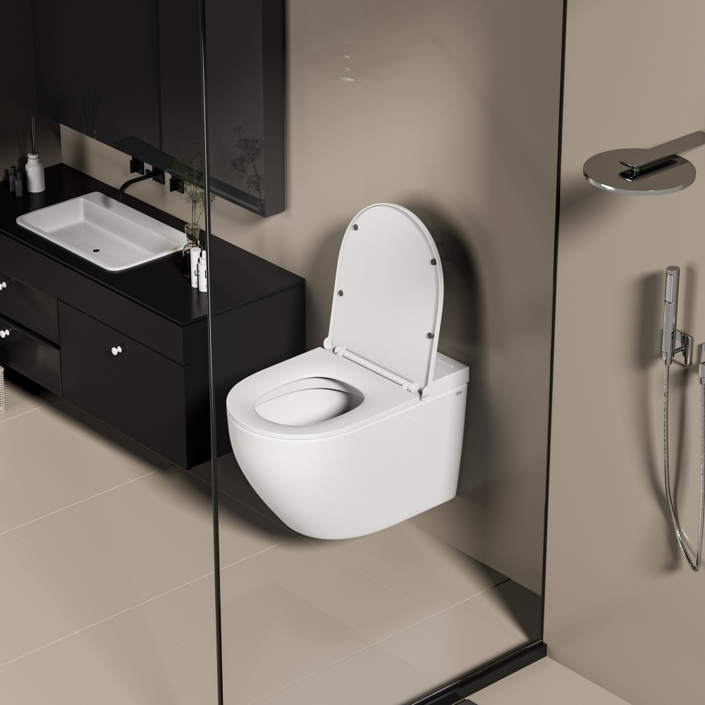 Унитаз подвесной с импульсным смывом Abber Bequem AC1126P 58x36x35 (белый)