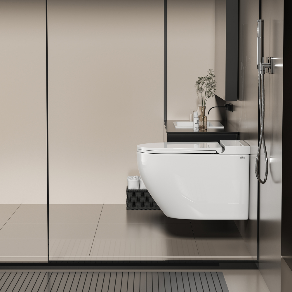 Унитаз подвесной с импульсным смывом Abber Bequem AC1126P 58x36x35 (белый)