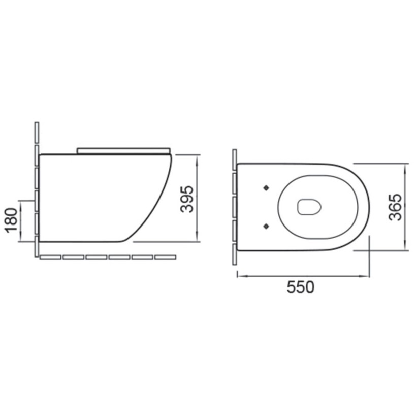 Унитаз подвесной Vincea Globo VT1-14 55x36.5x39.5 (белый), безободковый с быстросъемным сиденьем