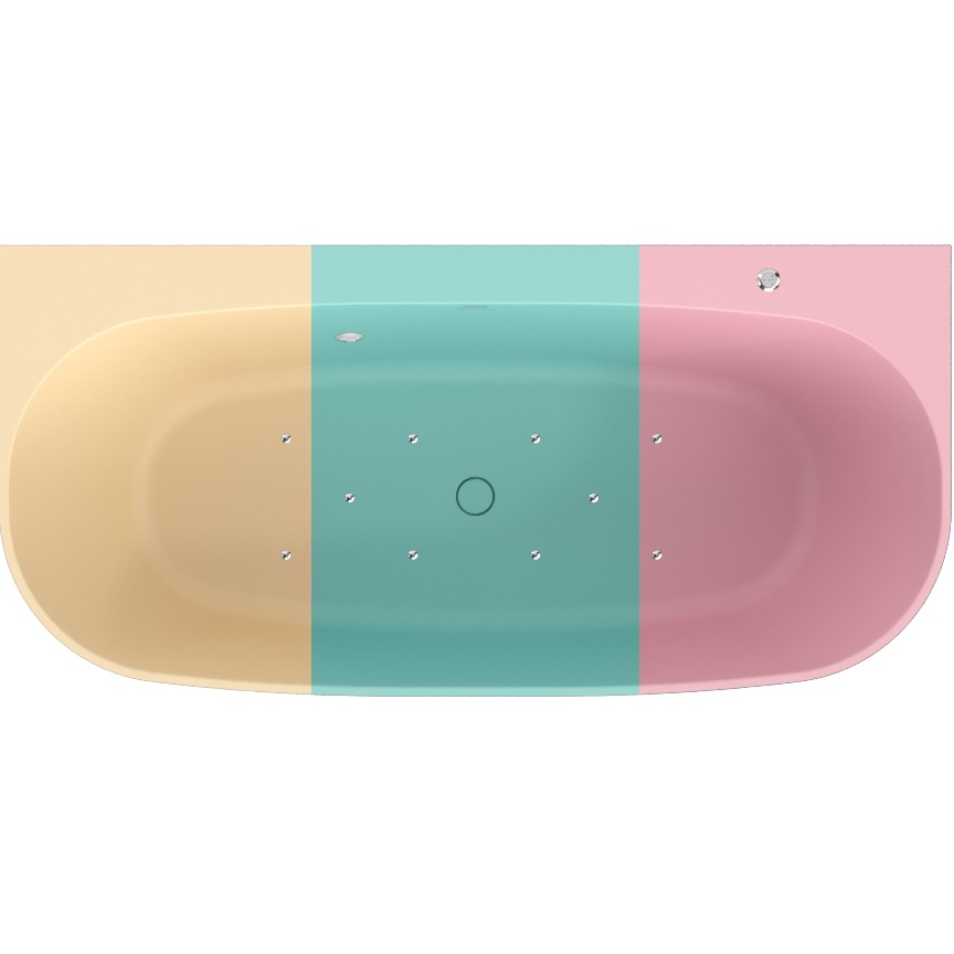 Ванна аэромассажная Whitecross Make 0219.170080.2XXXX.AERO.CR 170x80 (любой цвет RAL матовый, хром), иск. камень