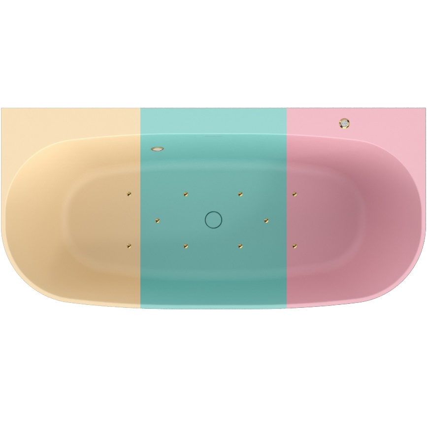 Ванна аэромассажная Whitecross Make 0219.170080.2XXXX.AERO.GL 170x80 (любой цвет RAL матовый, золотой), иск. камень