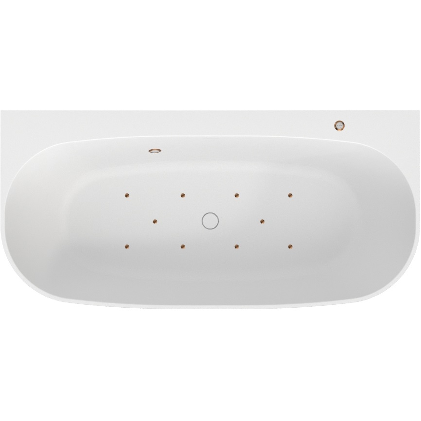 Ванна аэромассажная Whitecross Make AERO 0219.170080.200.AERO.BR 170x80 (белый матовый, бронза), иск. камень