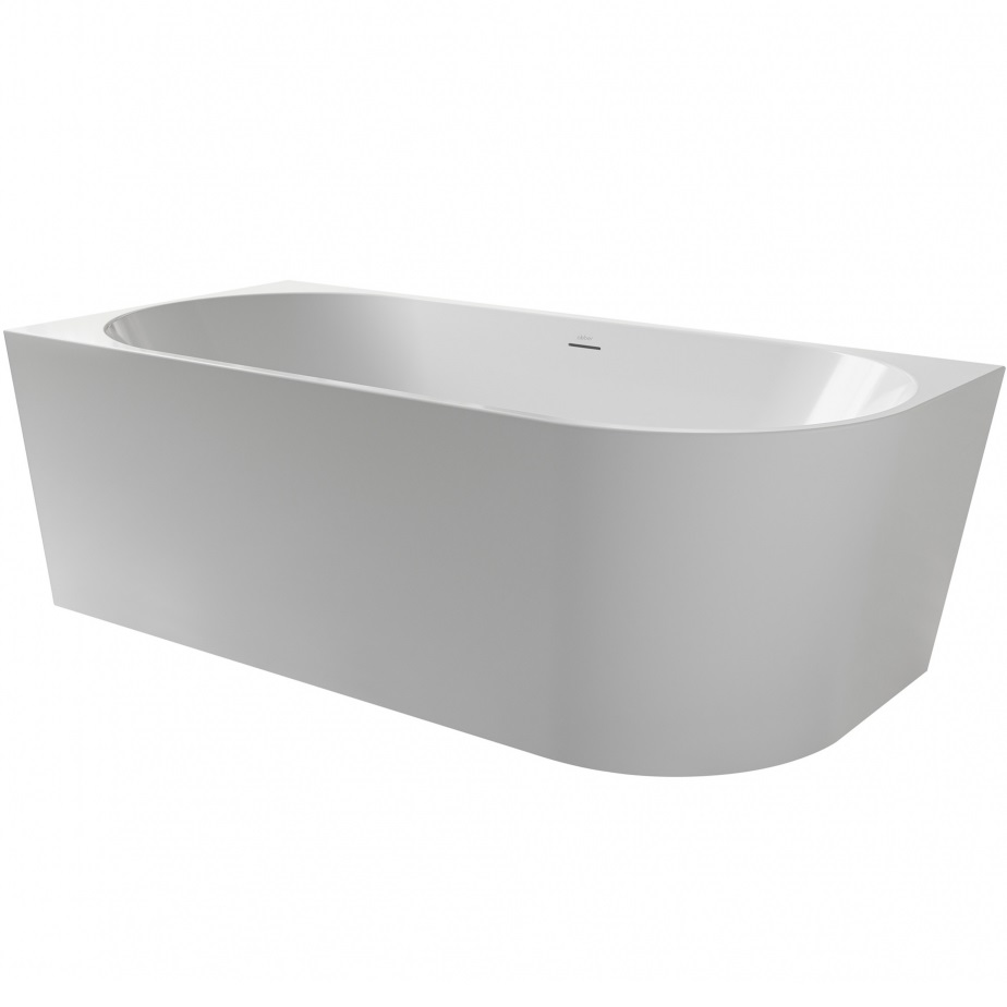 Ванна акриловая, пристенная Abber AB9502-1.8 L 180x80x58 (белый), левая, слив-перелив