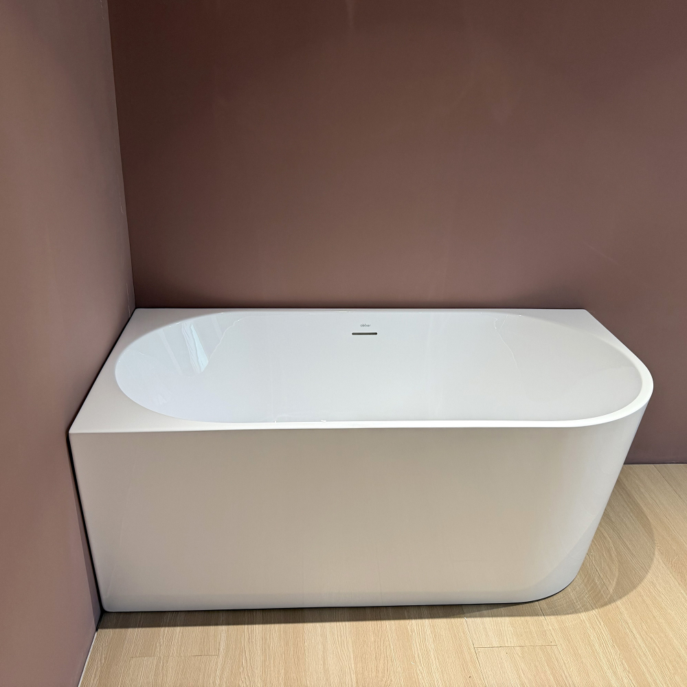 Ванна акриловая, пристенная Abber AB9502-1.8 L 180x80x58 (белый), левая, слив-перелив