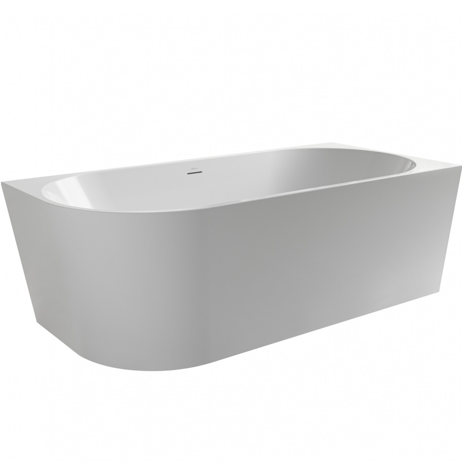 Ванна акриловая, пристенная Abber AB9502-1.8 R 180x80x58 (белый), правая, слив-перелив