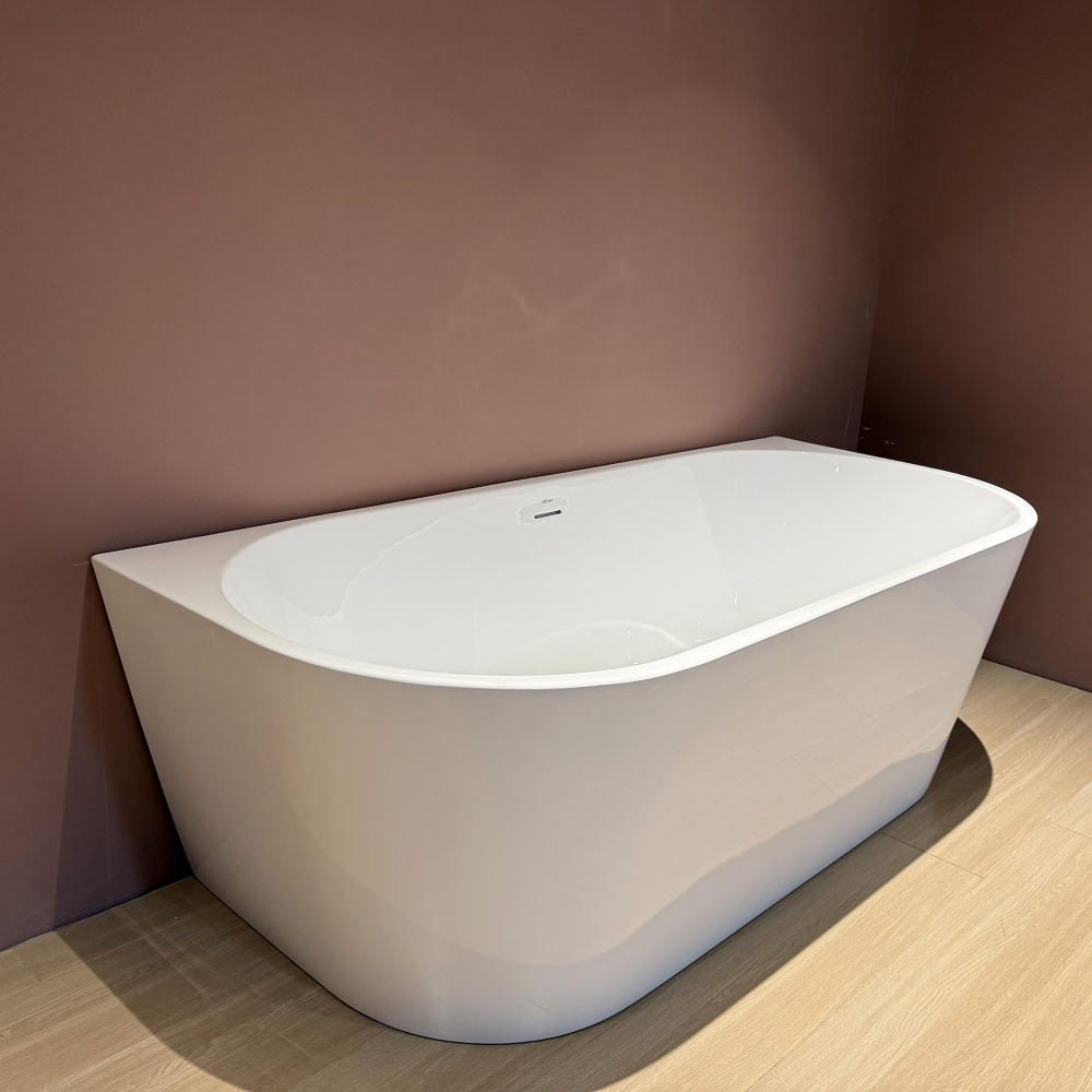 Ванна акриловая, пристенная Abber AB9503-1.8 180x80x58 (белый), слив-перелив