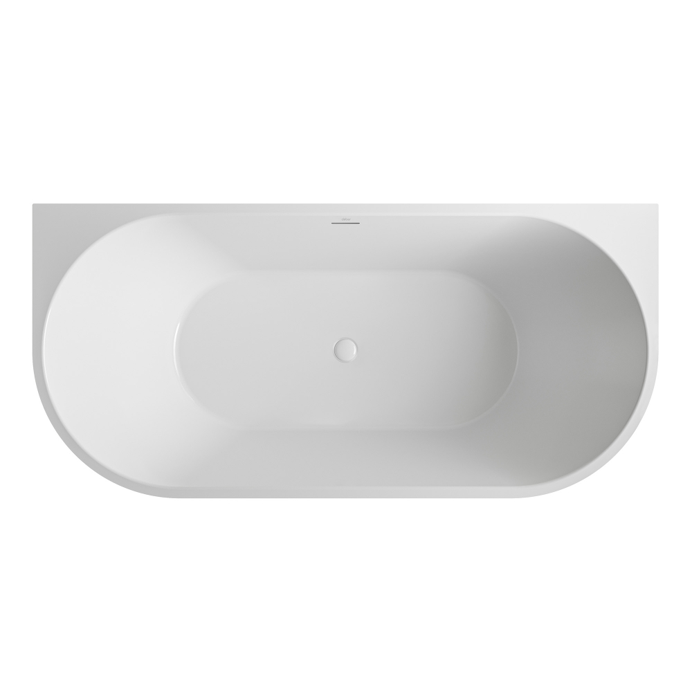 Ванна акриловая, пристенная Abber AB9503-1.8 180x80x58 (белый), слив-перелив