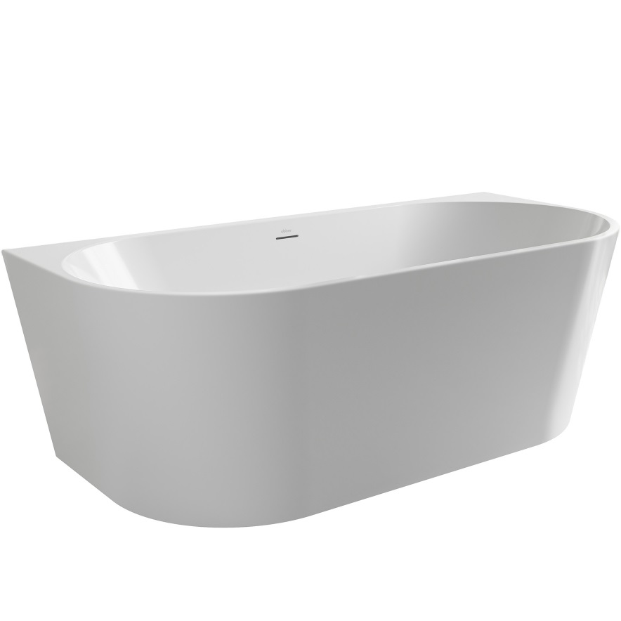 Ванна акриловая, пристенная Abber AB9503-1.8 180x80x58 (белый), слив-перелив