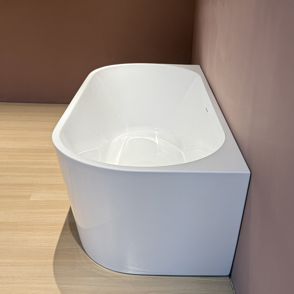 Ванна акриловая, пристенная Abber AB9503-1.8 180x80x58 (белый), слив-перелив