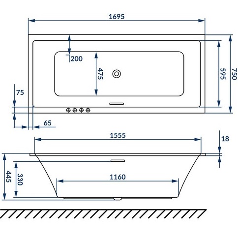 Ванна акриловая Excellent Heaven Slim WAEX.HEV17WHS 170x75 (белый)