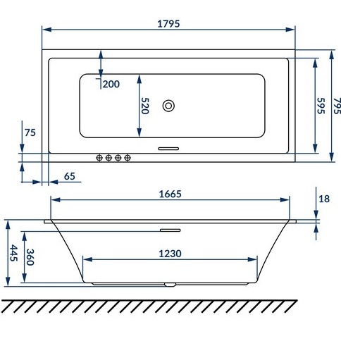 Ванна акриловая Excellent Heaven Slim WAEX.HEV18WHS 180x80 (белый)