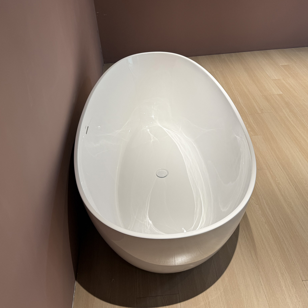 Ванна акриловая отдельностоящая Abber AB9211-1.8 180x90x58 (белый), слив-перелив