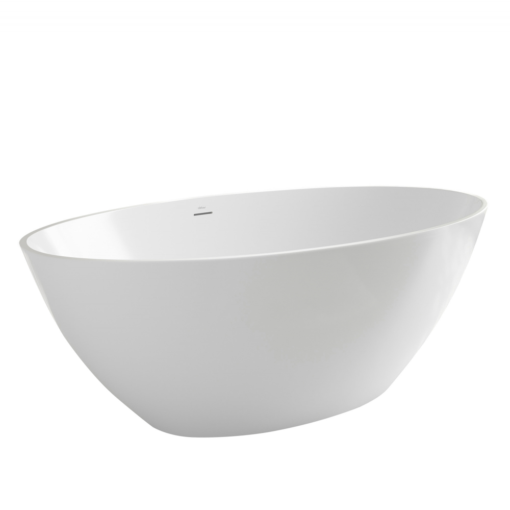 Ванна акриловая отдельностоящая Abber AB9249-1.6 165x90x58 (белый), слив-перелив