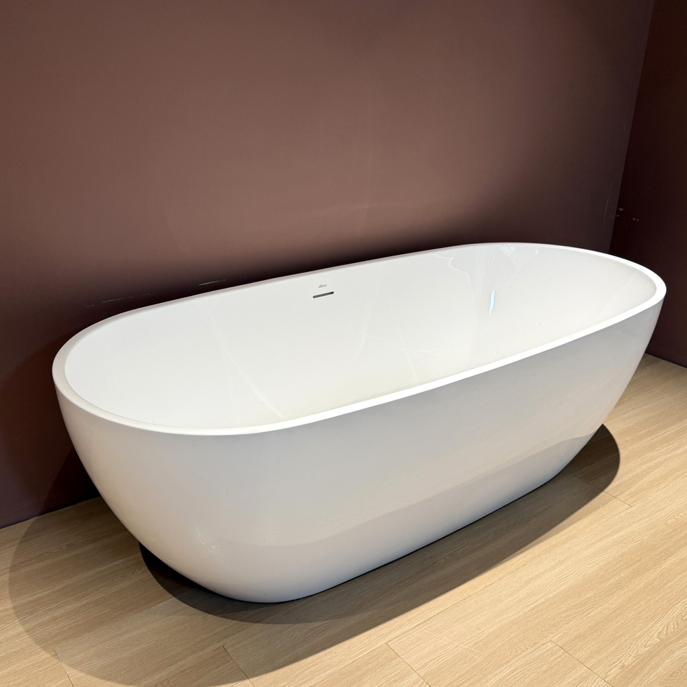 Ванна акриловая отдельностоящая Abber AB9263-1.5 150x81.5x58 (белый), слив-перелив