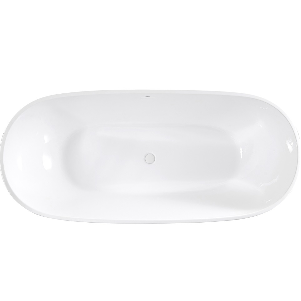 Ванна акриловая отдельностоящая Abber AB9263-1.5 150x81.5x58 (белый), слив-перелив