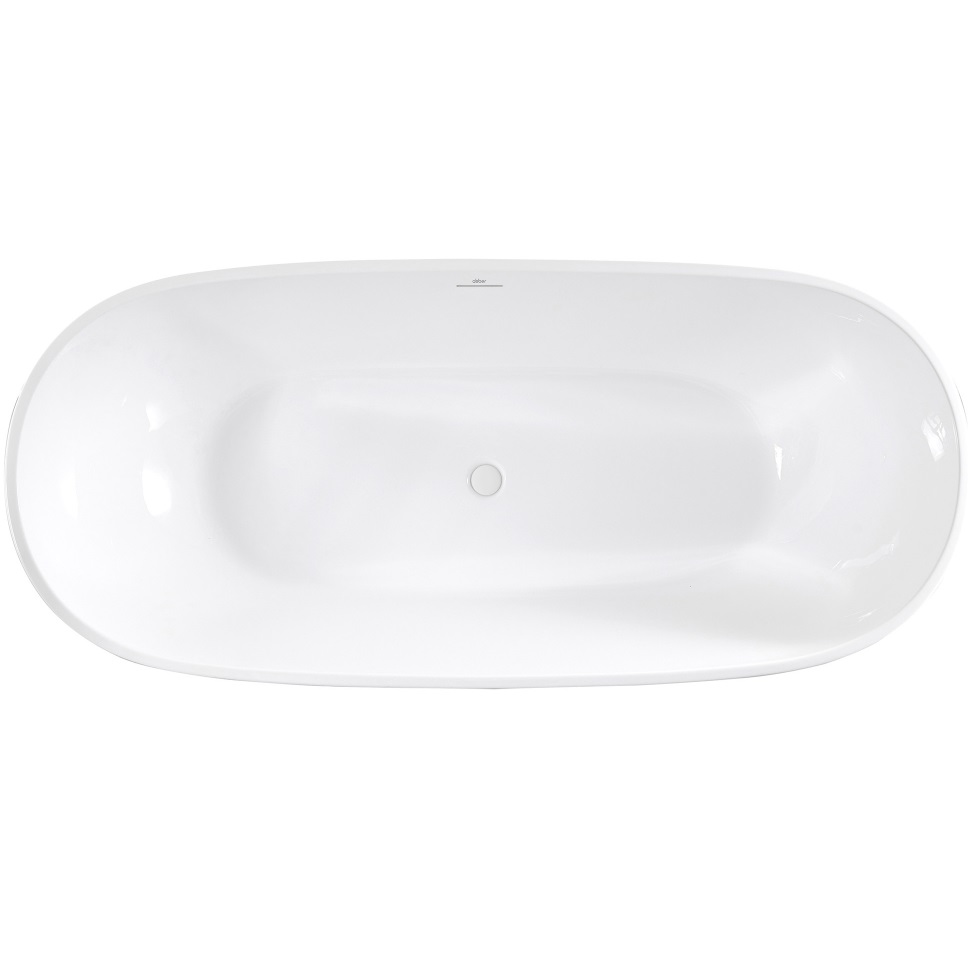 Ванна акриловая отдельностоящая Abber AB9263-1.6 165x81.5x58 (белый), слив-перелив