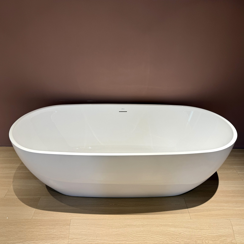 Ванна акриловая отдельностоящая Abber AB9263-1.6 165x81.5x58 (белый), слив-перелив