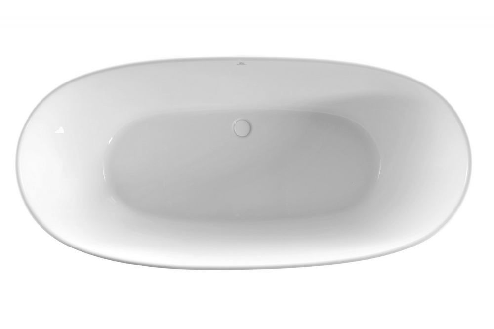 Ванна акриловая отдельностоящая Abber AB9265-1.7 170x80x58 (белый), слив-перелив