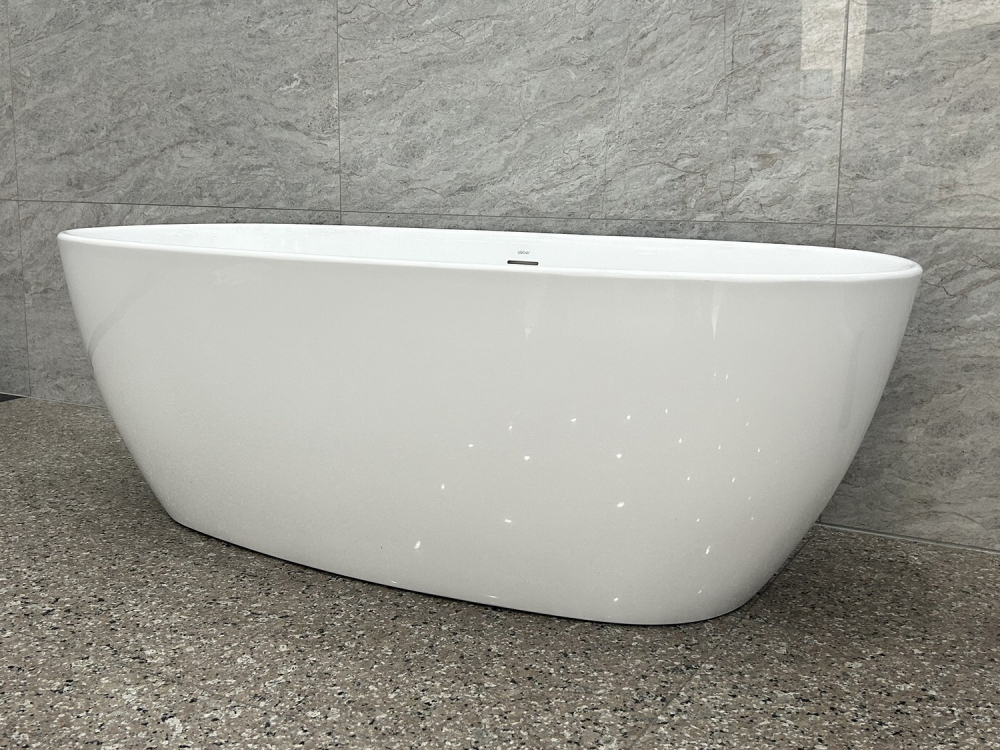 Ванна акриловая отдельностоящая Abber AB9265-1.7 170x80x58 (белый), слив-перелив