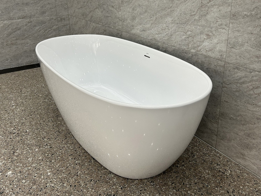 Ванна акриловая отдельностоящая Abber AB9265-1.7 170x80x58 (белый), слив-перелив