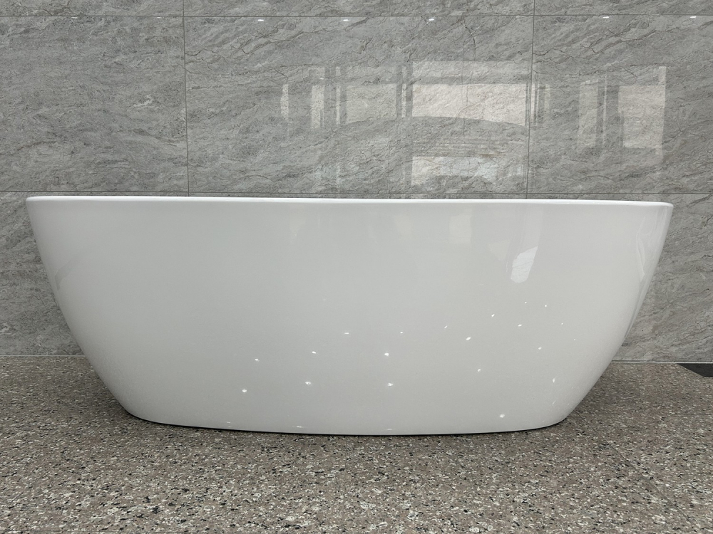 Ванна акриловая отдельностоящая Abber AB9265-1.7 170x80x58 (белый), слив-перелив