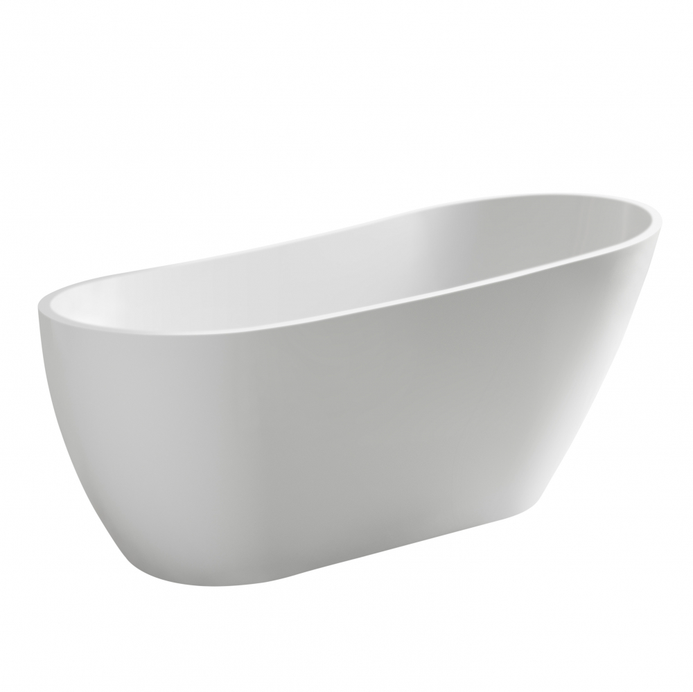 Ванна акриловая отдельностоящая Abber AB9501 170x80x70 (белый), слив-перелив