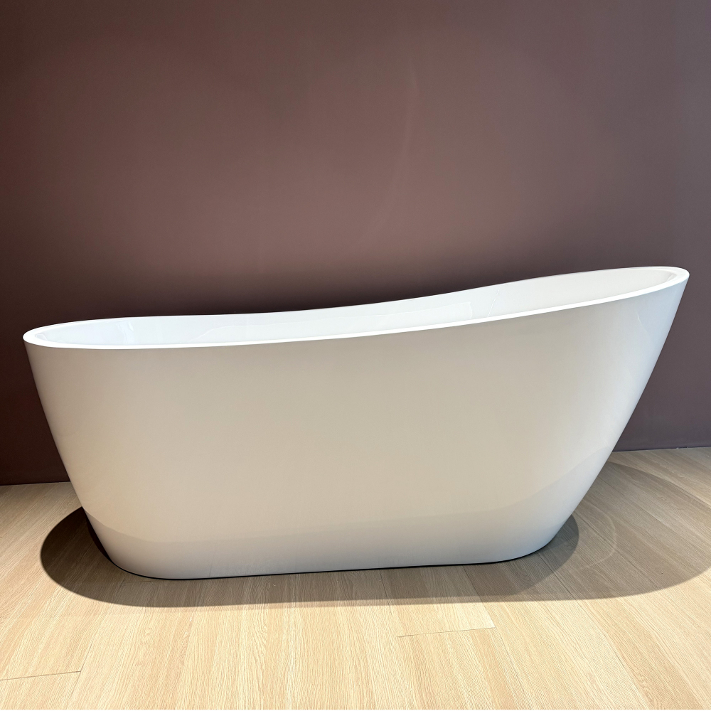 Ванна акриловая отдельностоящая Abber AB9501 170x80x70 (белый), слив-перелив