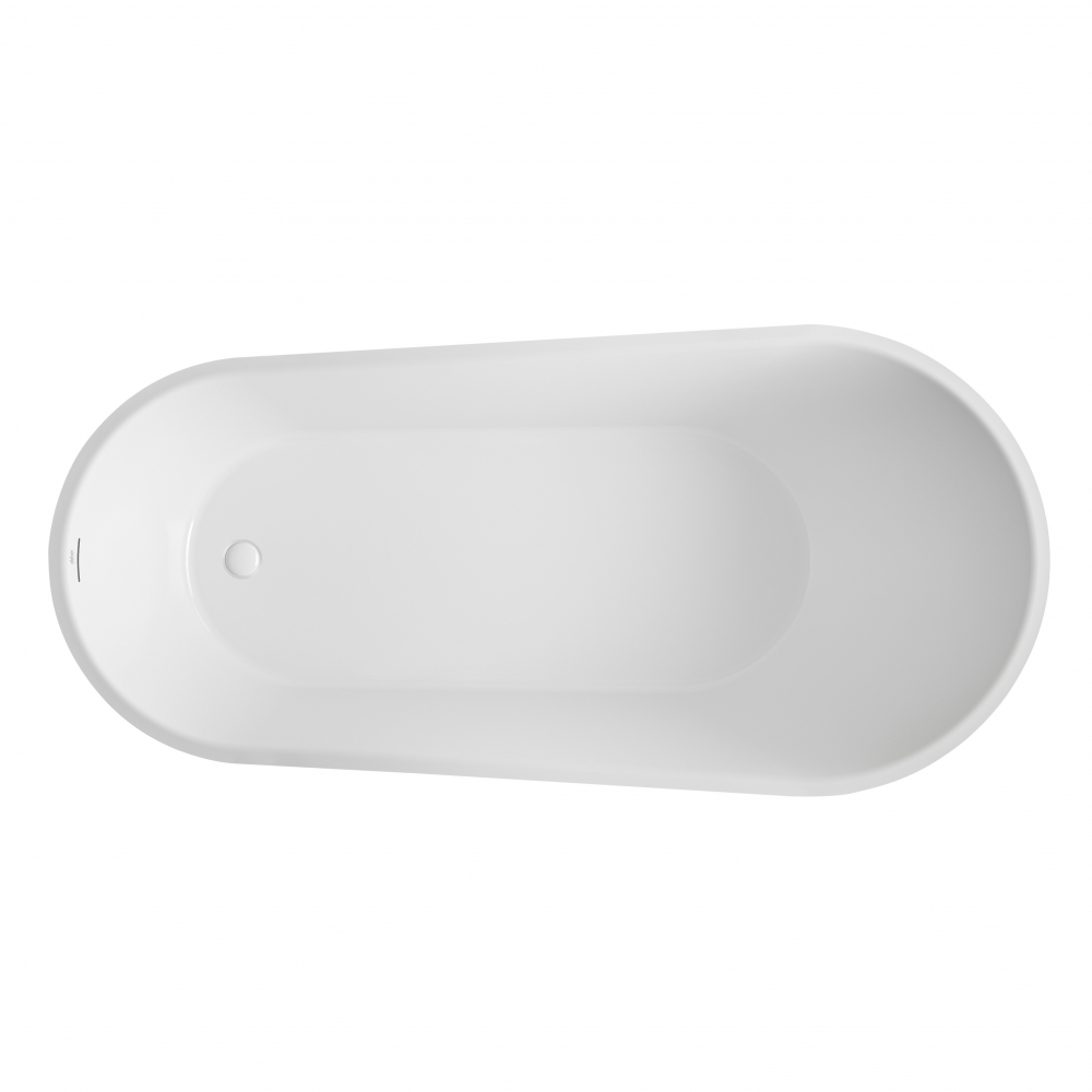 Ванна акриловая отдельностоящая Abber AB9501 170x80x70 (белый), слив-перелив