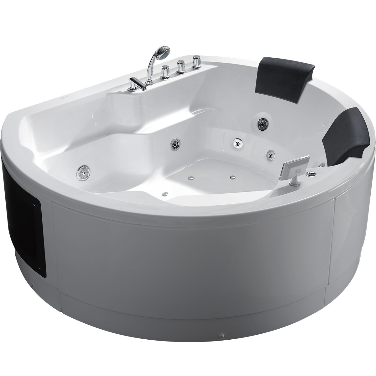 Ванна гидромассажная отдельностоящая Gemy G9063 K 183х162х83 (белый), слив-перелив