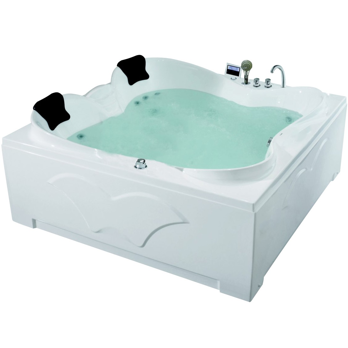 Ванна гидромассажная отдельностоящая Gemy G9089 K L 187х187х85 (белый), слив-перелив, левосторонняя